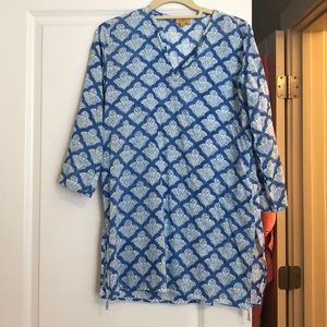 Roberta Roller Rabbit Blue Tunic Coverup